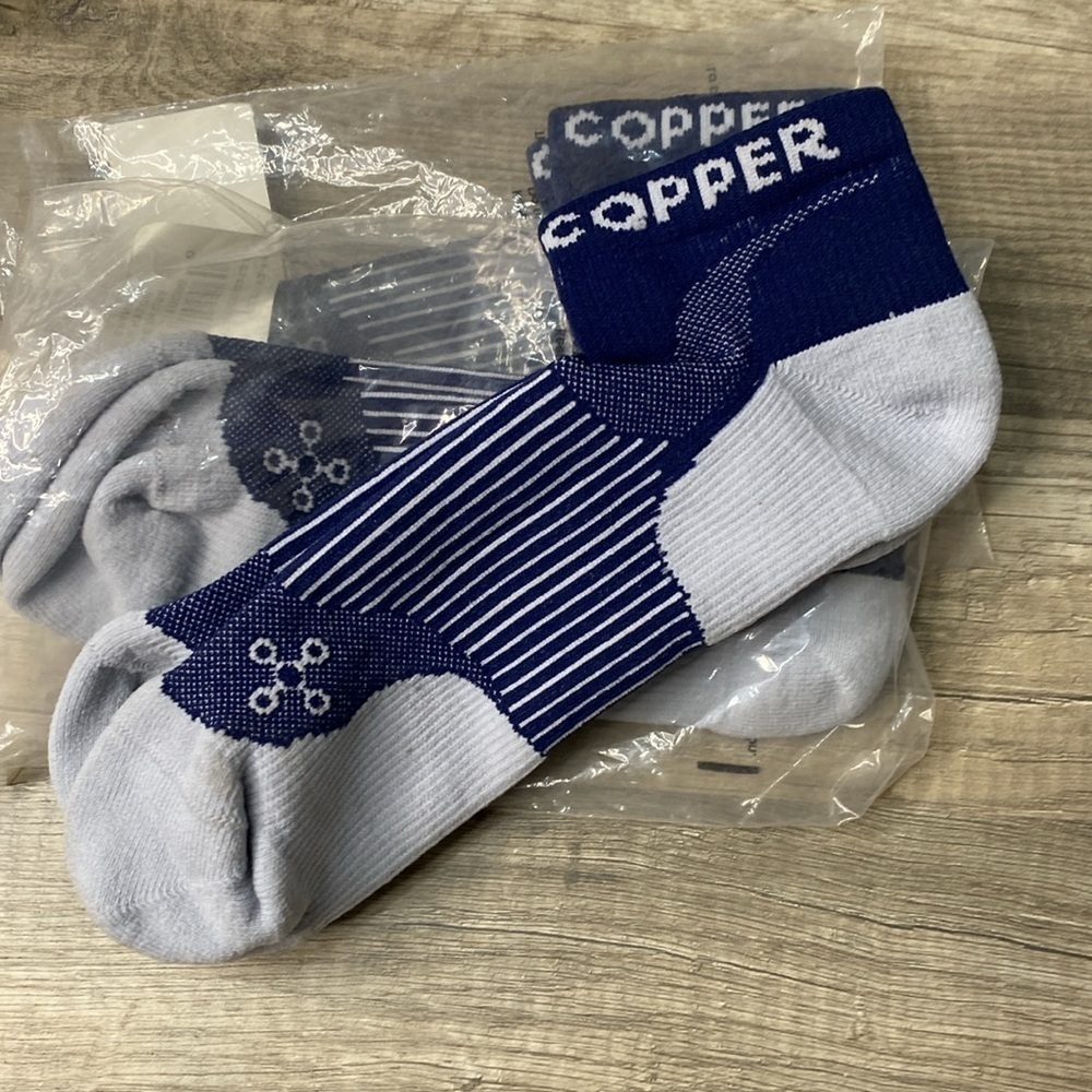 Tommie Cooper Mens Ankle Compression Socks 3 Pair Size 12-14.5 Dark Navy